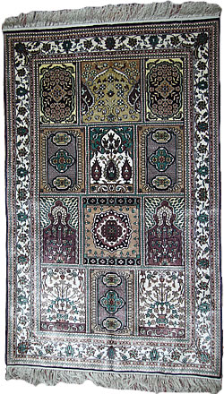 Carpet. Style of Indian. 100% silk.